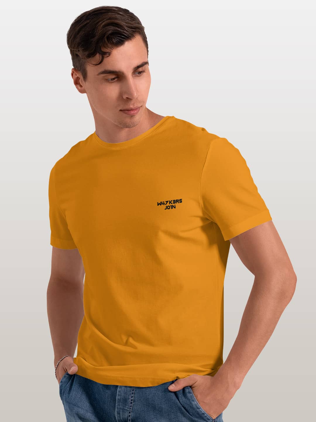 Alan Walker Core Logo - Mens T-Shirt Yellow Small
