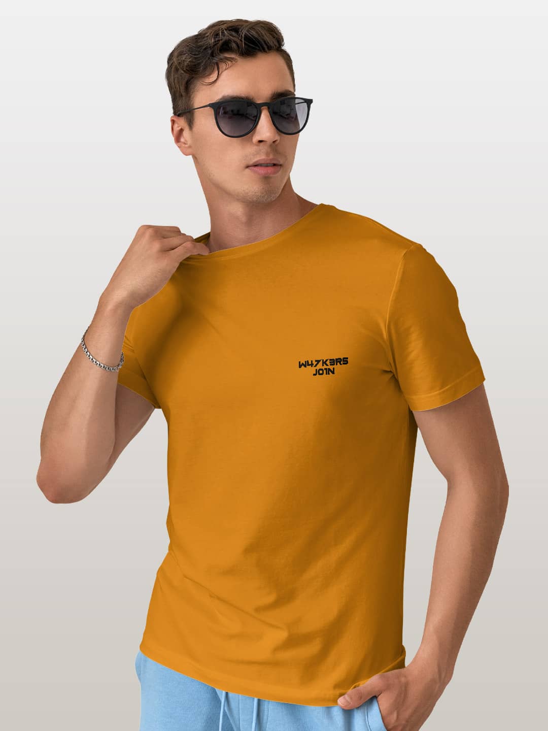 Alan Walker Core Logo - Mens T-Shirt Yellow Small