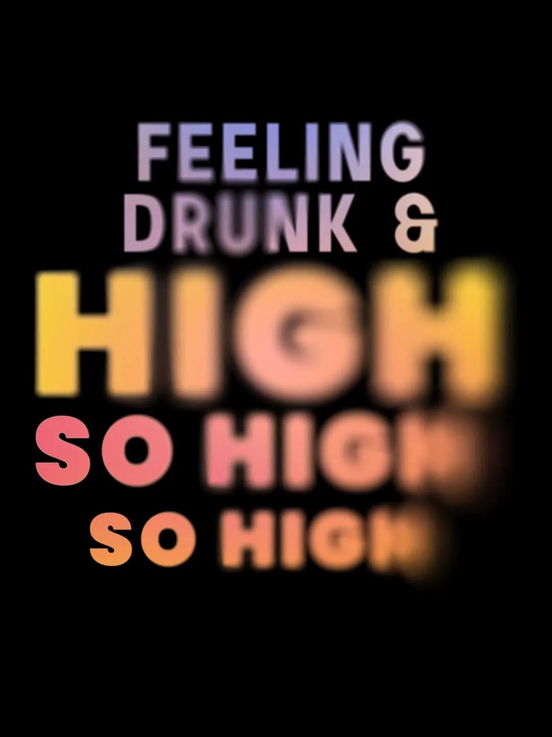 Feeling High - Unisex Oversized T-Shirt Black Medium