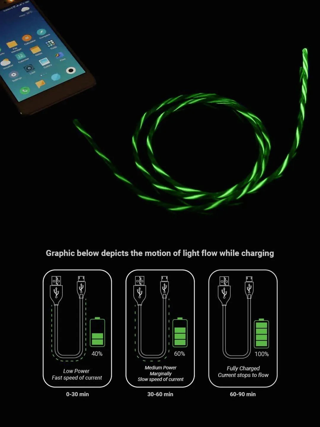 LED Flow - Charging Cable - 3 in 1