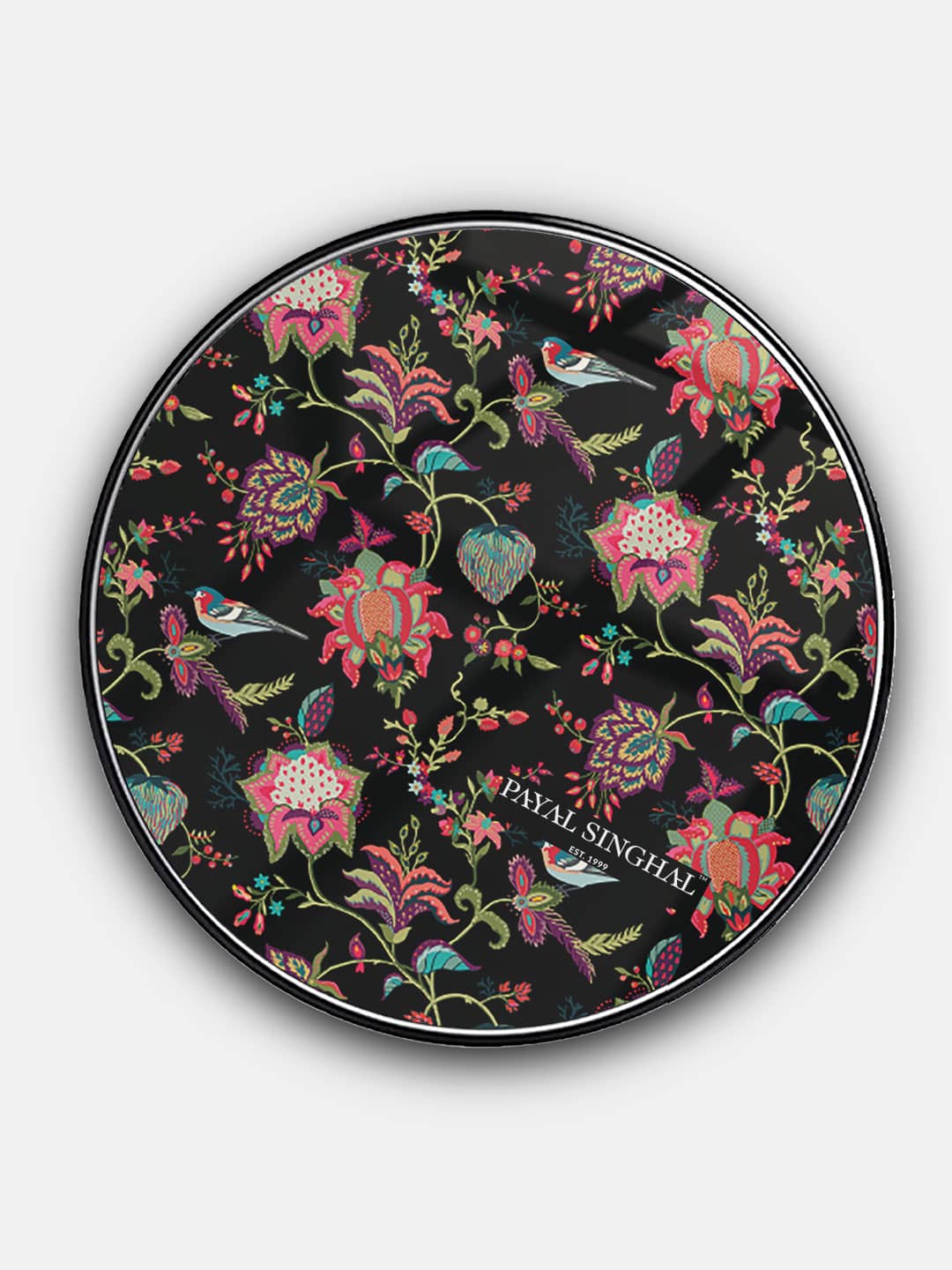 Payal Singhal Chidiya Black - Wireless Charger 15W Glass