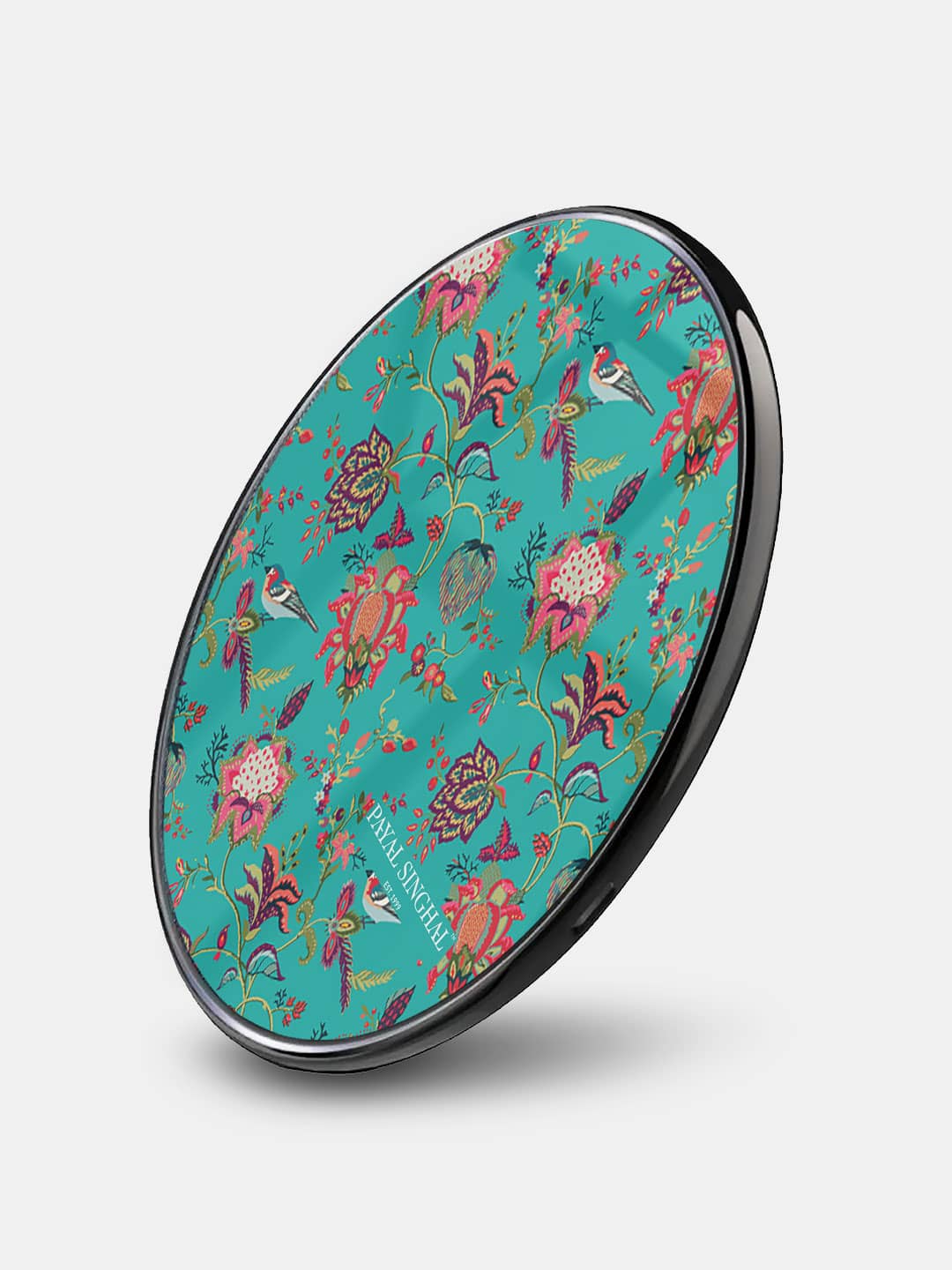 Payal Singhal Chidiya Teal - Wireless Charger 15W Glass