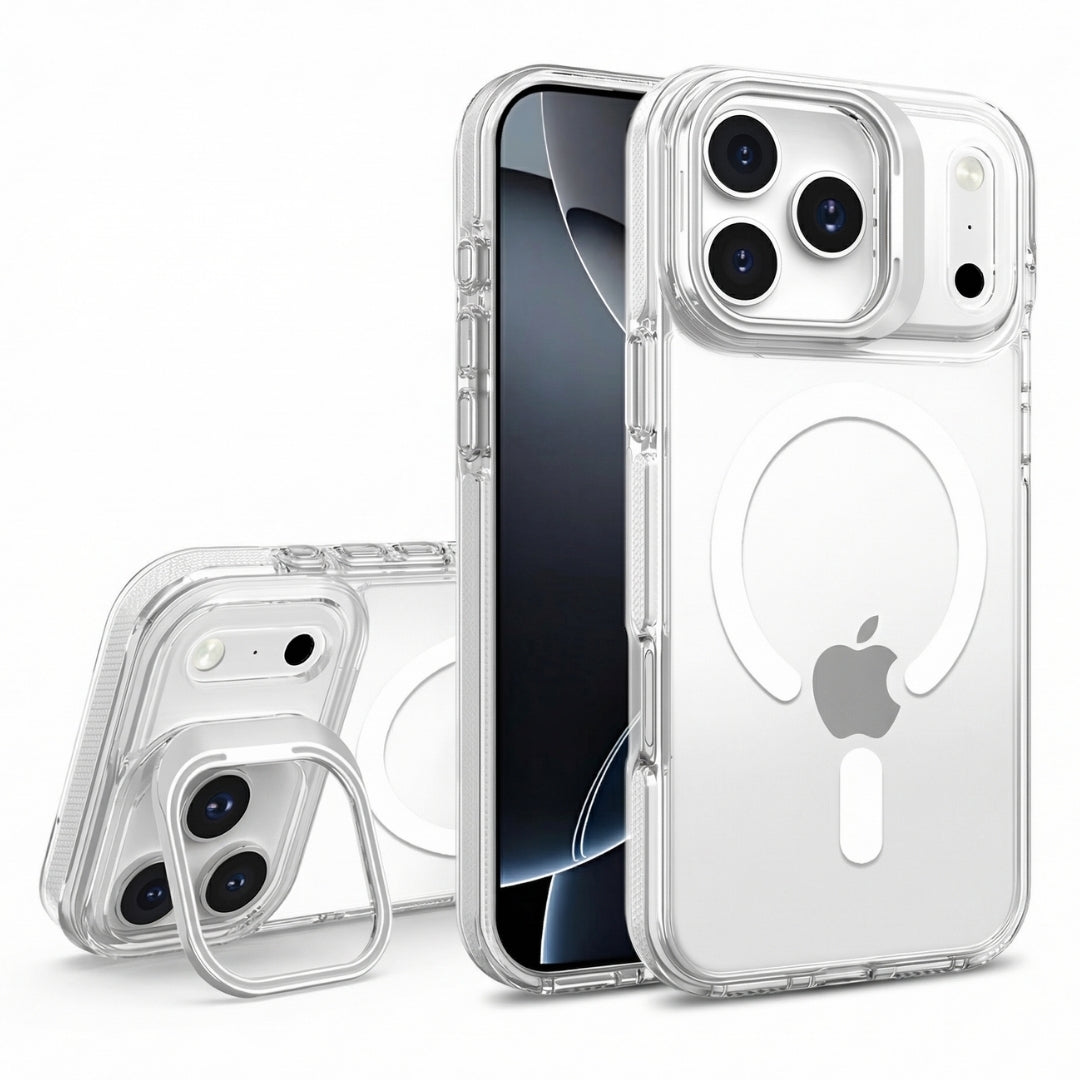 Clear Kickstand iPhone Case for iPhone 17 Pro White | Macmerise