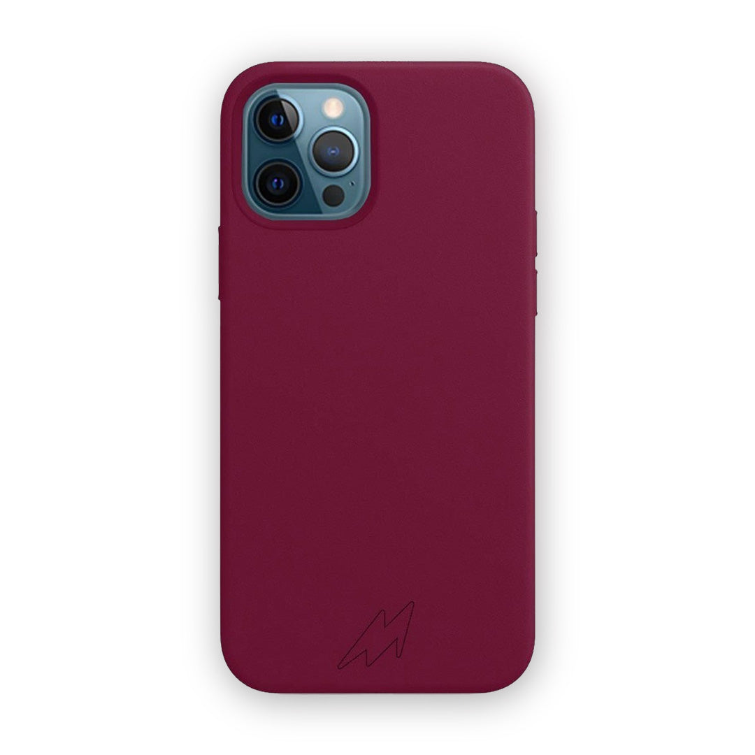 Basics iPhone 12 Silicone Case Burgandy | Macmerise