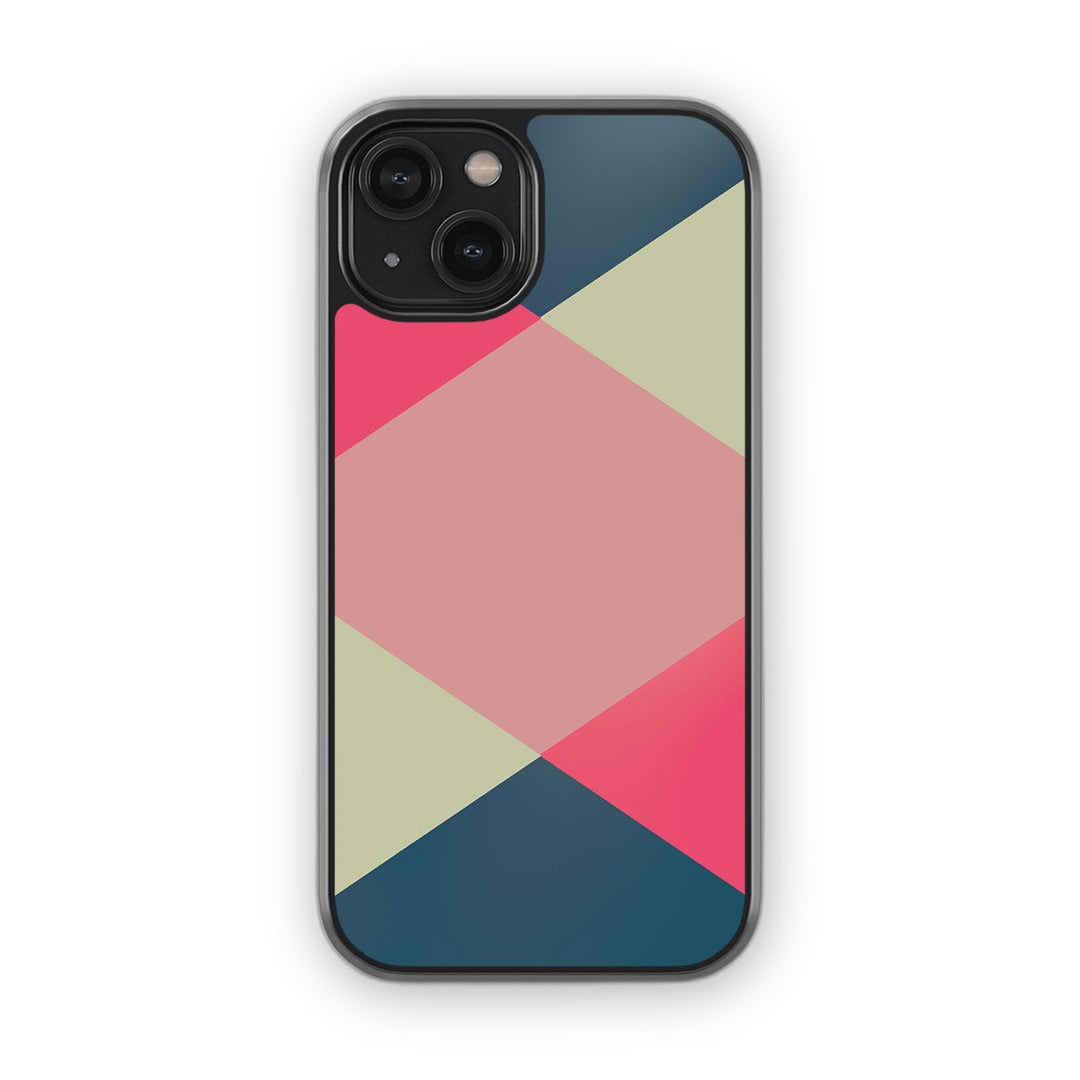 Criss Cross iPhone 14 Cover Teal - front view | Macmerise