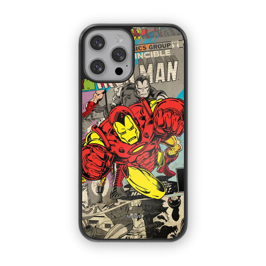 Comic Iron Man Glass iPhone Case for iPhone 13 Pro | Macmerise