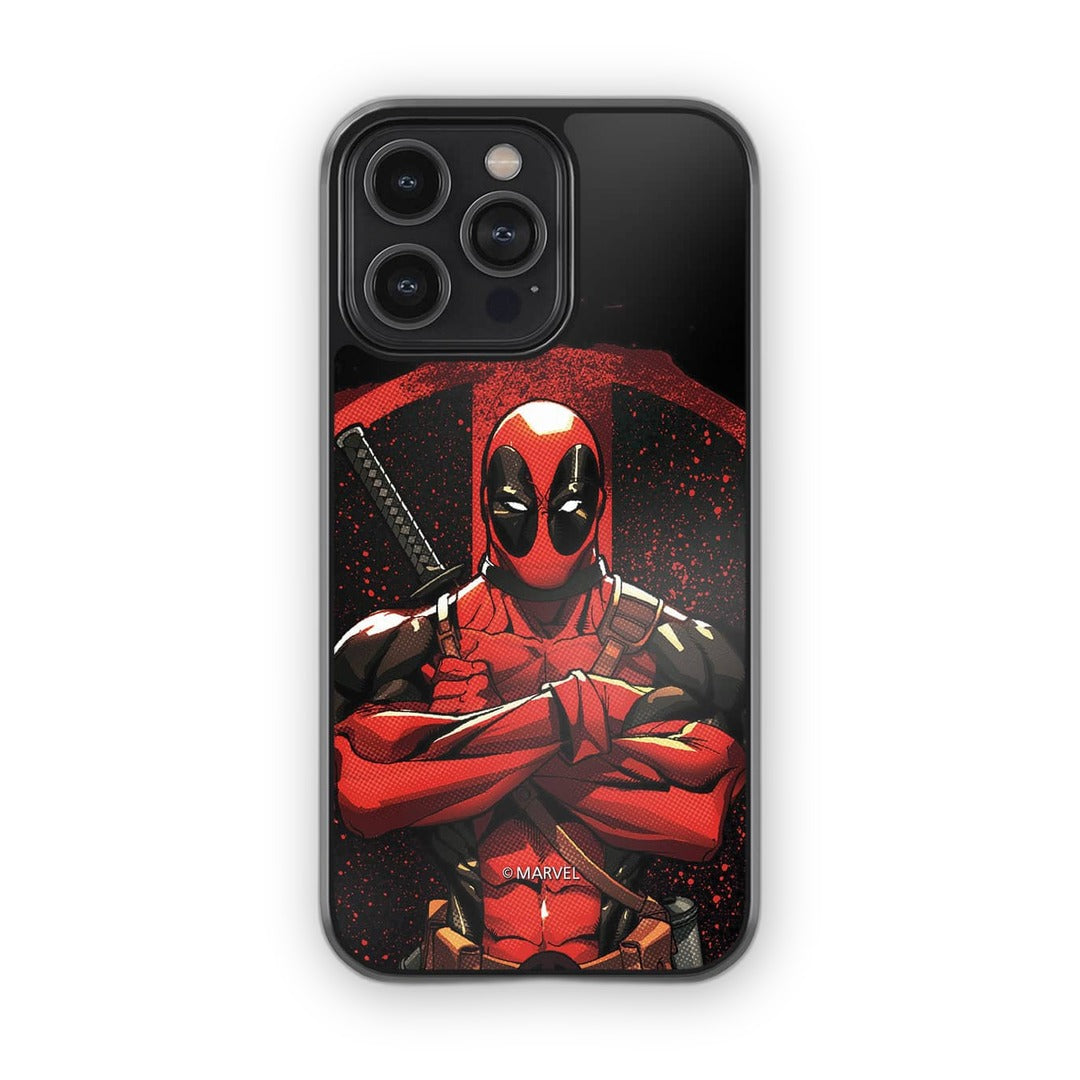 Deadpool Stance Glass iPhone Case for iPhone 14 Pro Max | Macmerise