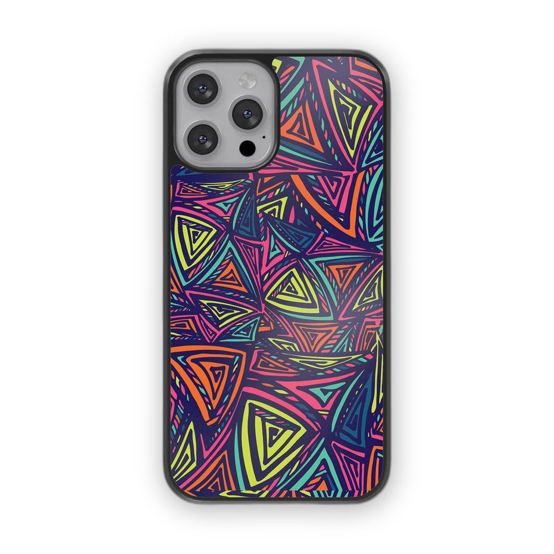 Neon Angles Glass iPhone Case for iPhone 12 Pro | Macmerise