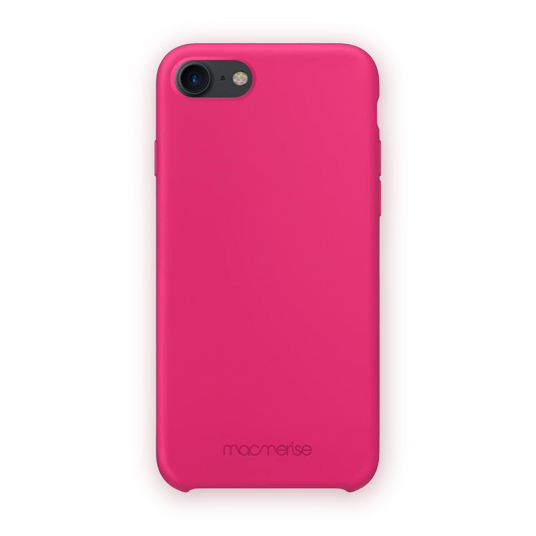 Basics iPhone 7 Silicone Case Fuschia Pink - front view | Macmerise