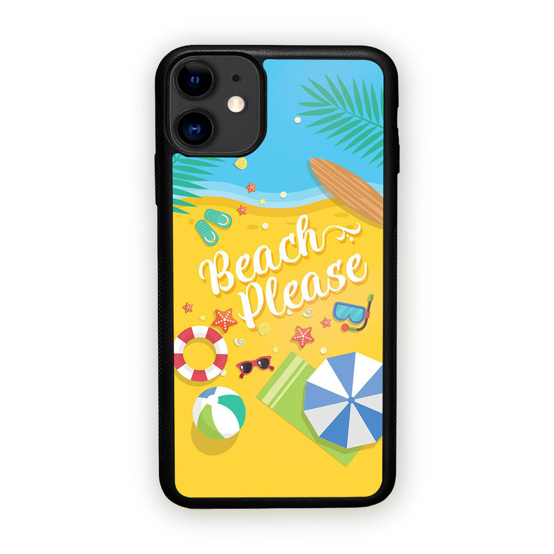 Beach Please Glass iPhone Case for iPhone 11 | Macmerise