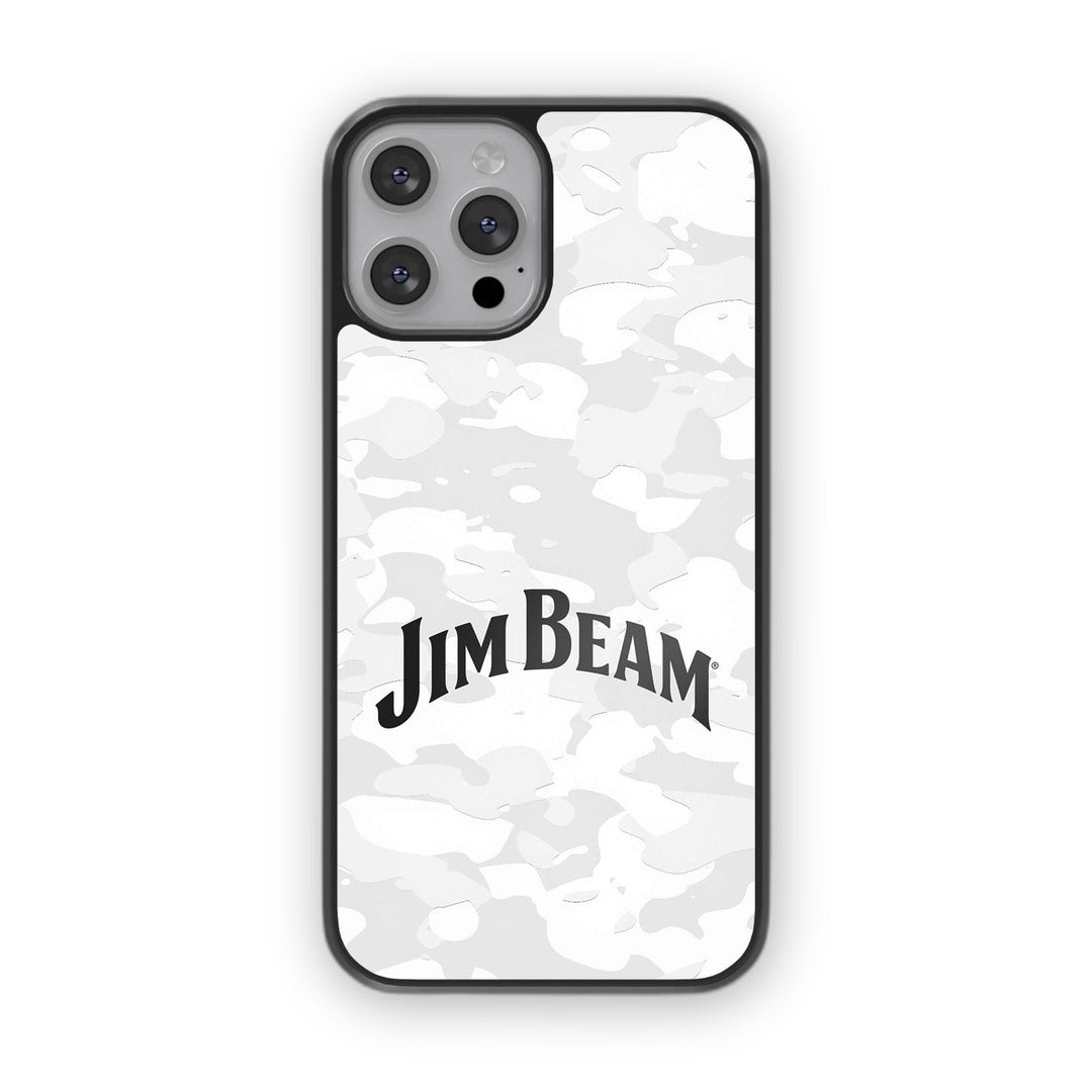 Jim Beam Camo iPhone 13 Pro Cover White - front view | Macmerise