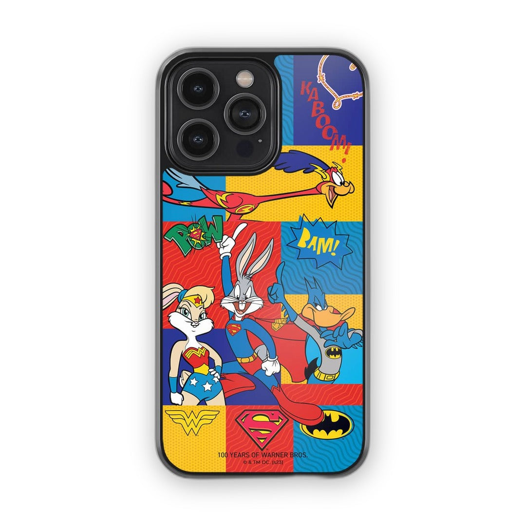 Justice League Shuffle Glass iPhone Case for iPhone 14 Pro Max | Macmerise