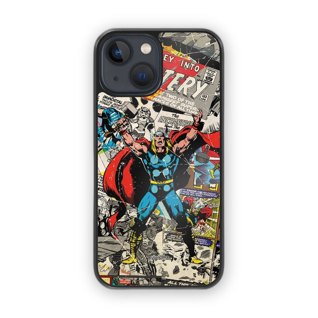 Comic Thor Glass iPhone Case for iPhone 13 Mini | Macmerise