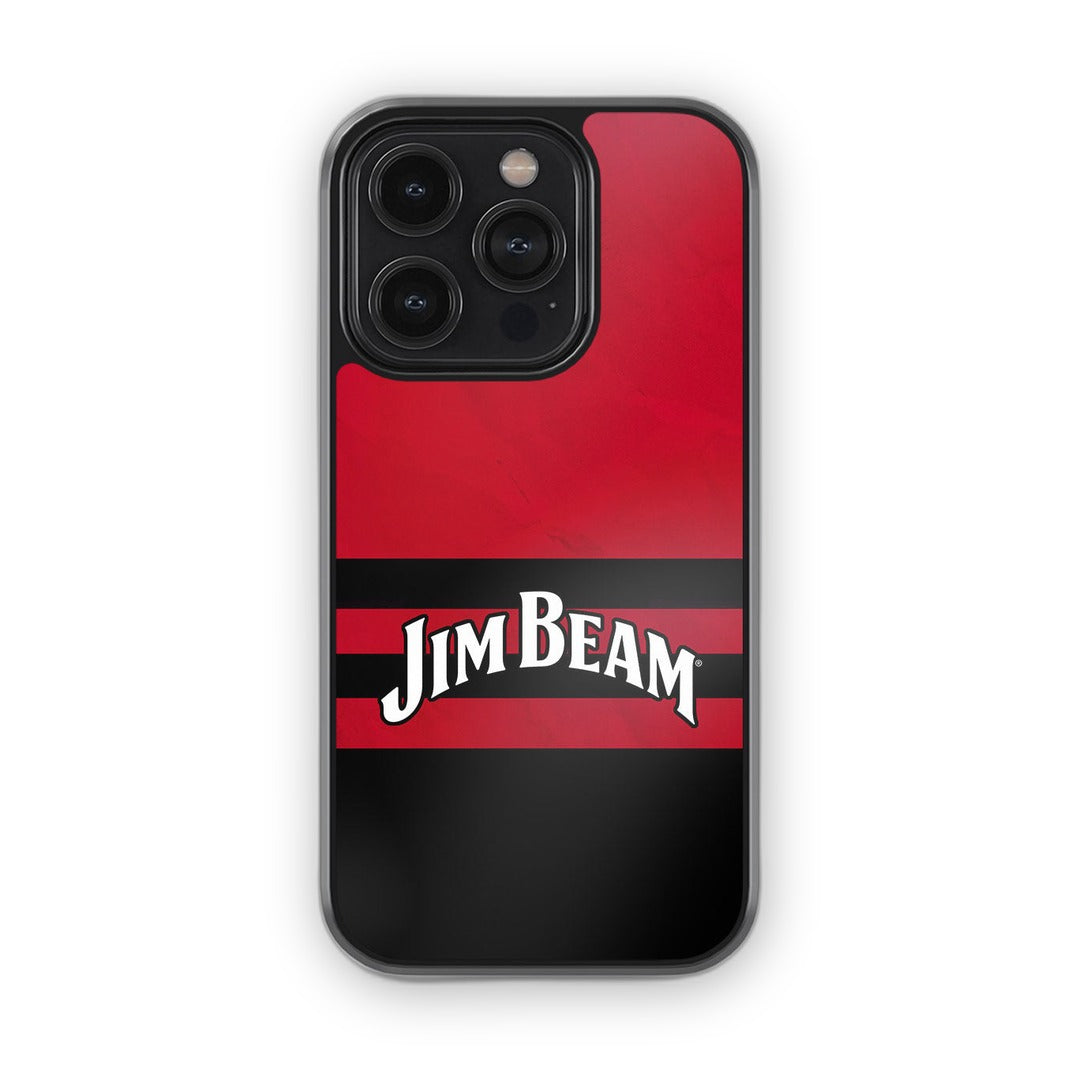 Jim Beam Red Stripes Glass iPhone Case for iPhone 14 Pro | Macmerise