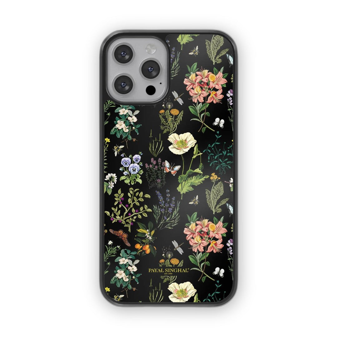 Payal Singhal Titli Black Glass iPhone Case for iPhone 13 Pro | Macmerise