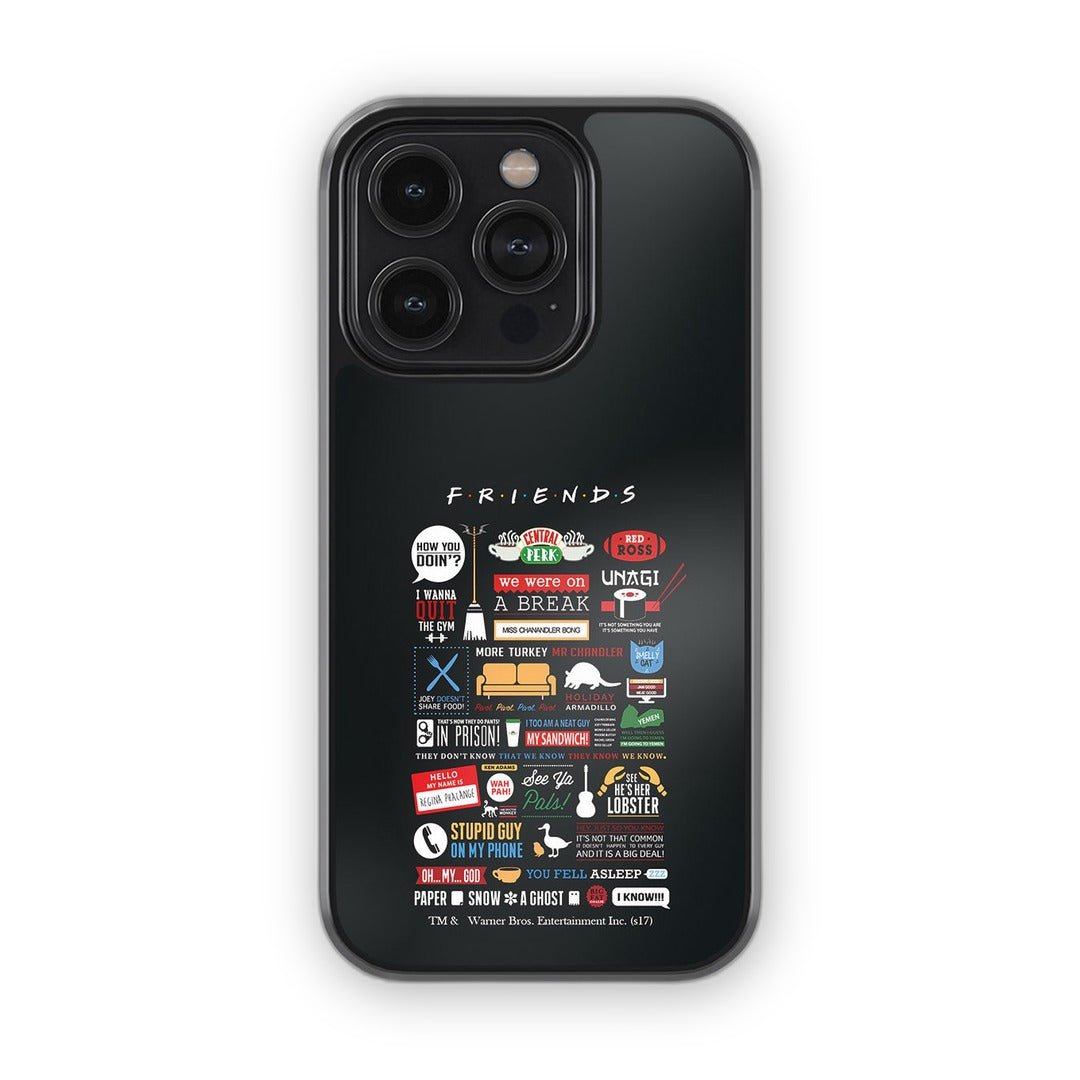 Friends Infographic Glass iPhone Case for iPhone 14 Pro | Macmerise