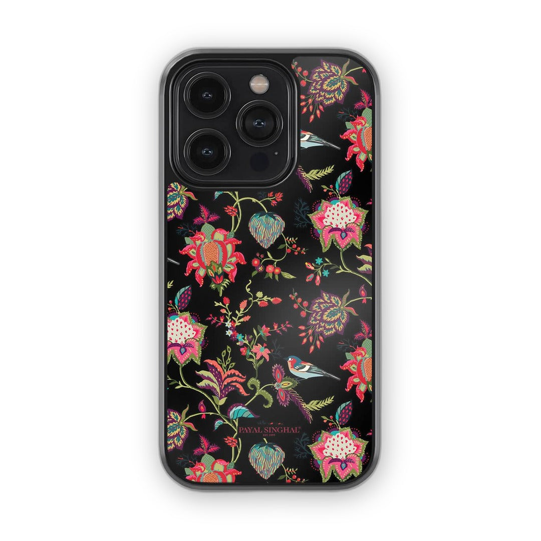 Payal Singhal Chidiya Black Glass iPhone Case for iPhone 14 Pro | Macmerise