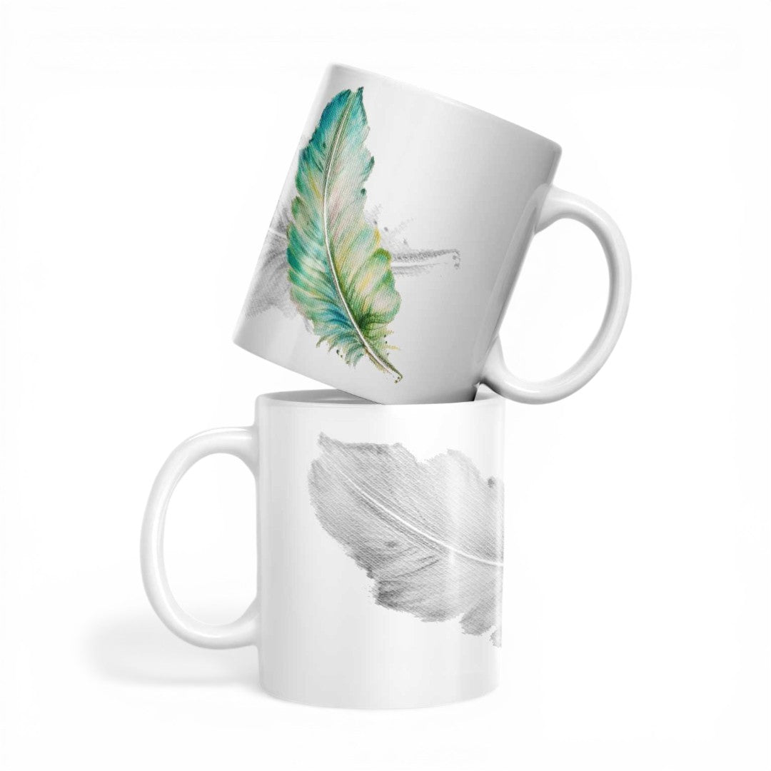 Sk Feather Art Coffee Mug | Macmerise