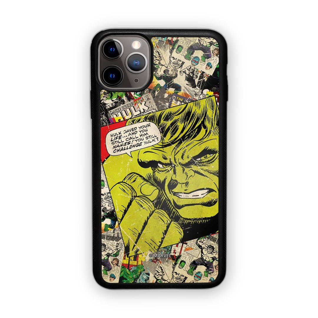 Comic Hulk Glass iPhone Case for iPhone 11 Pro Max | Macmerise
