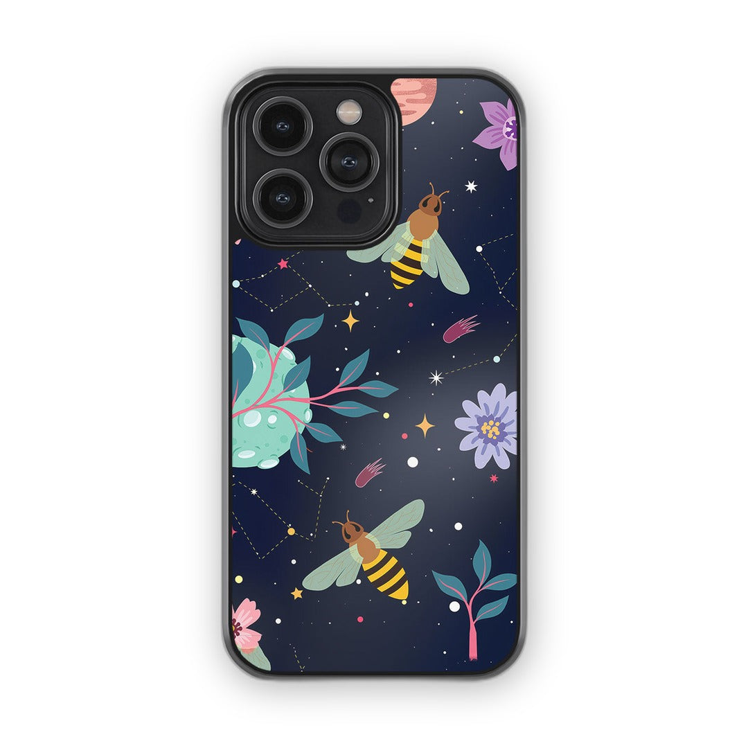 Space Bees Glass iPhone Case for iPhone 14 Pro Max | Macmerise
