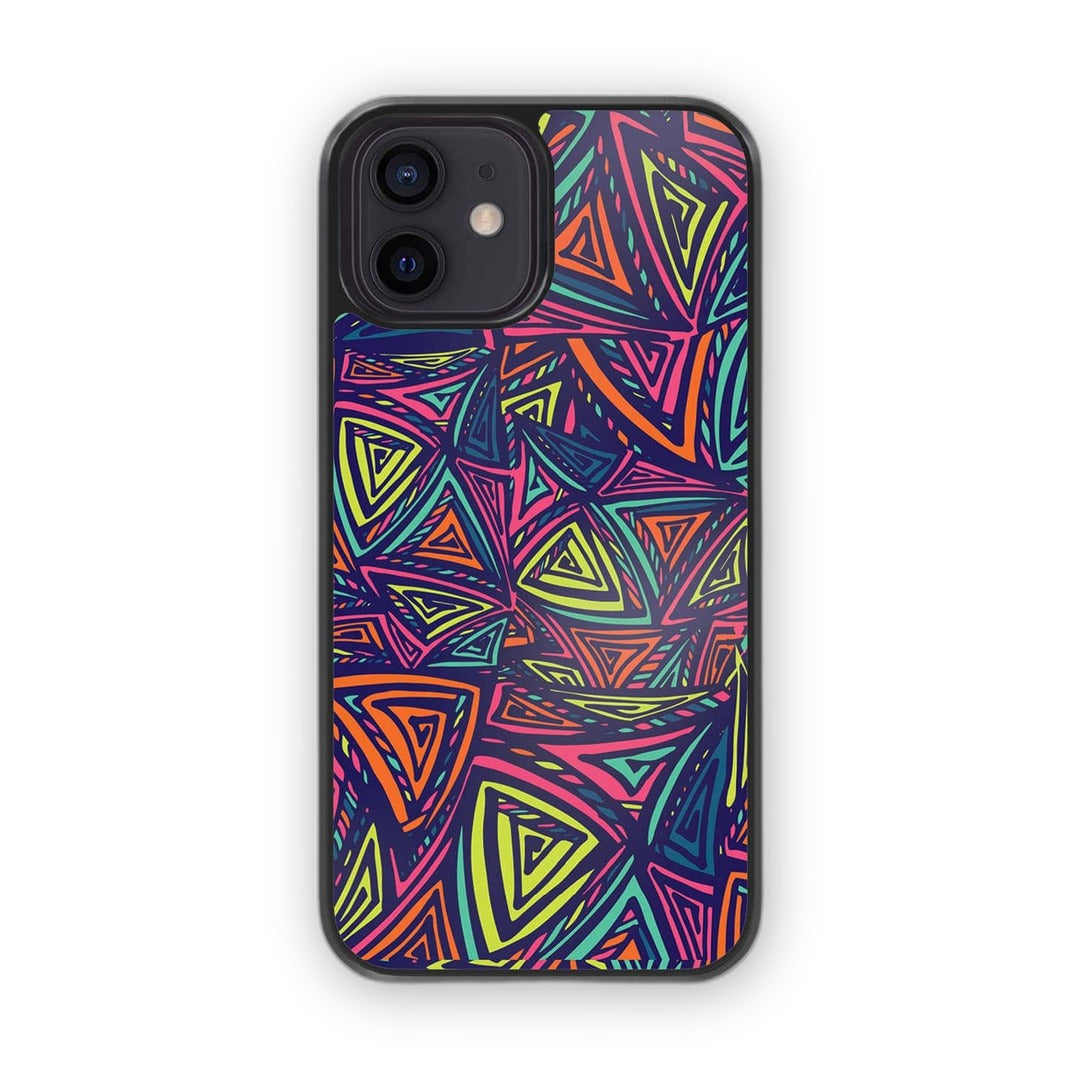 Neon Angles Glass iPhone Case for iPhone 12 | Macmerise