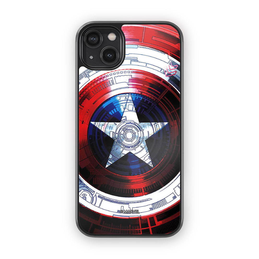 Captains Shield Decoded Glass iPhone Case for iPhone 14 Plus | Macmerise