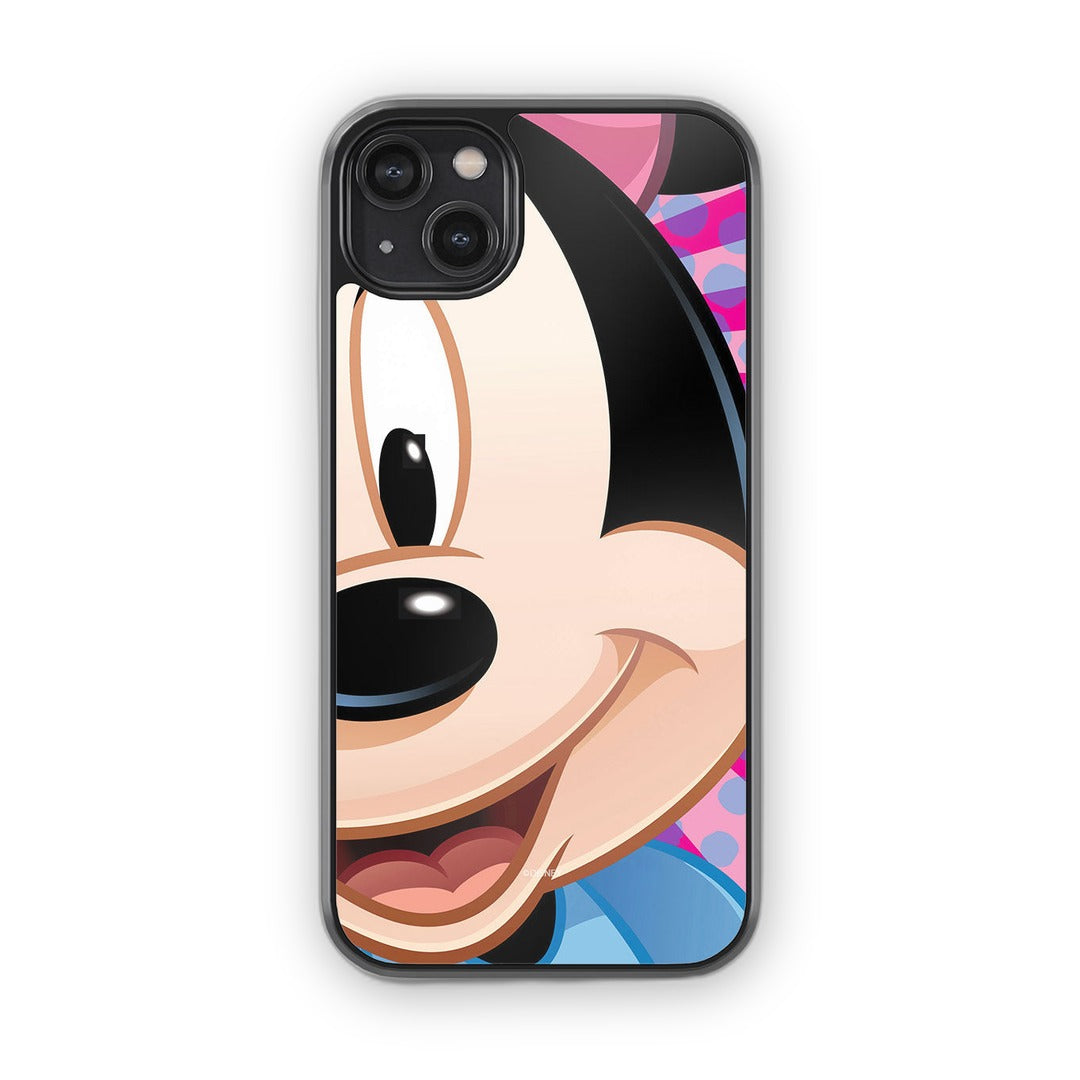 Zoom Up Minnie Glass iPhone Case for iPhone 14 Plus | Macmerise