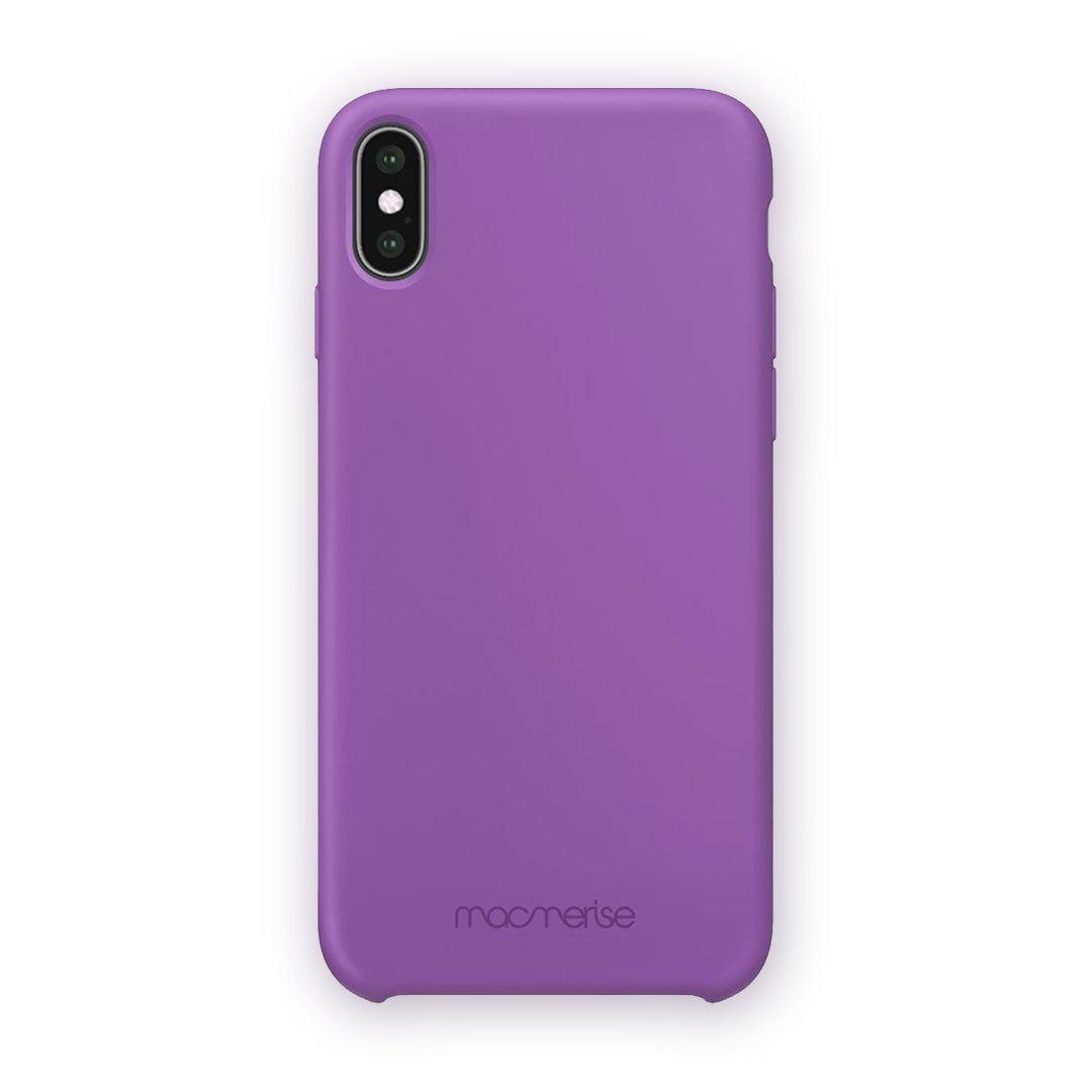 Basics iPhone XS Max Silicone Case Purple - front view | Macmerise