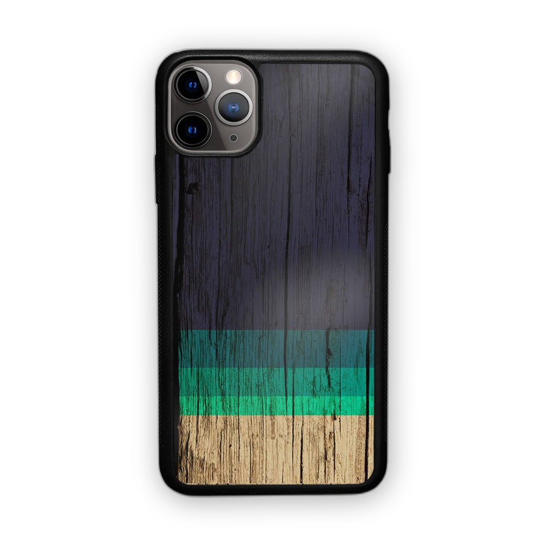 Wood Stripes Blue Glass iPhone Case for iPhone 11 Pro | Macmerise