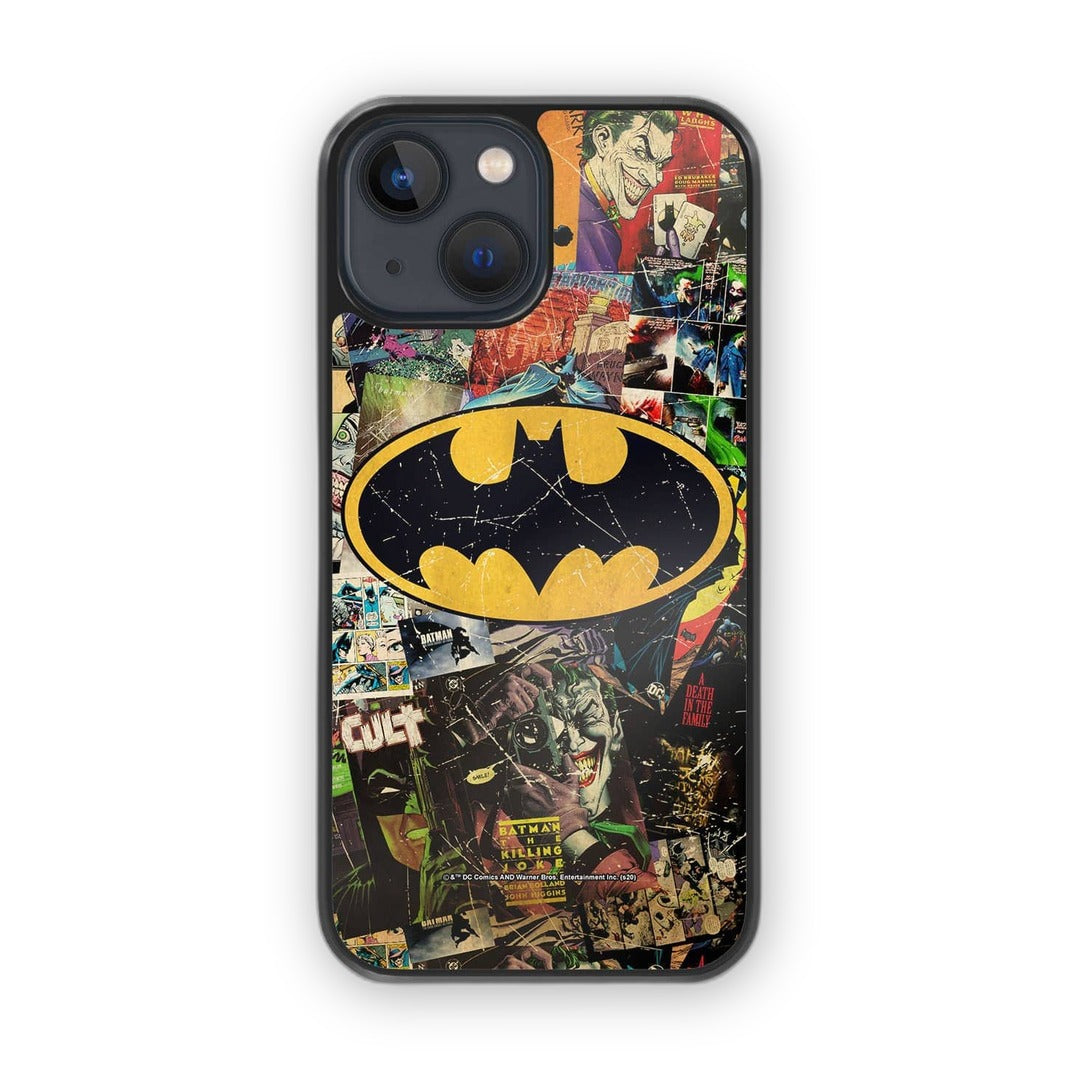 Comic Bat Glass iPhone Case for iPhone 13 Mini | Macmerise