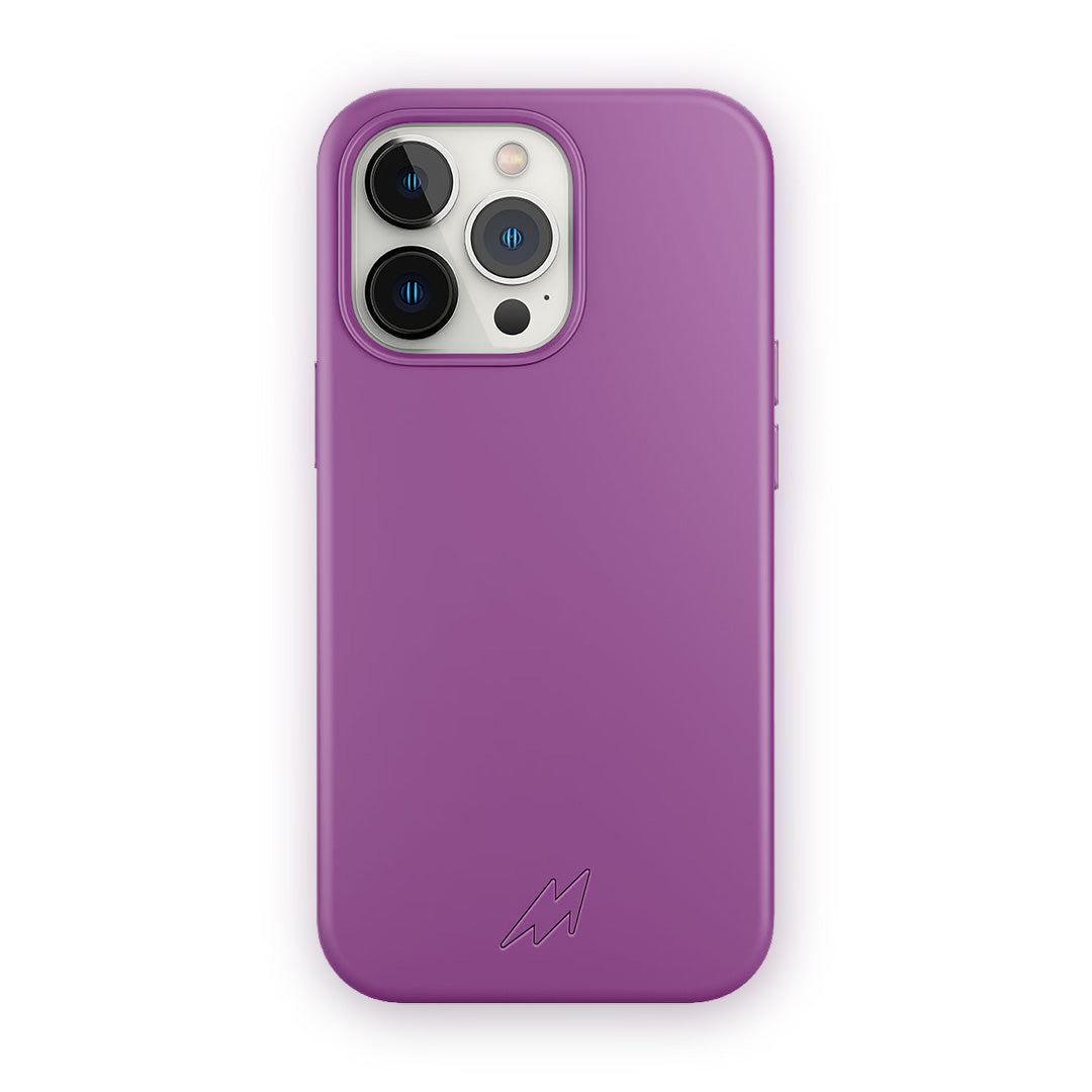 Basics iPhone 13 Pro Silicone Case Purple - front view | Macmerise