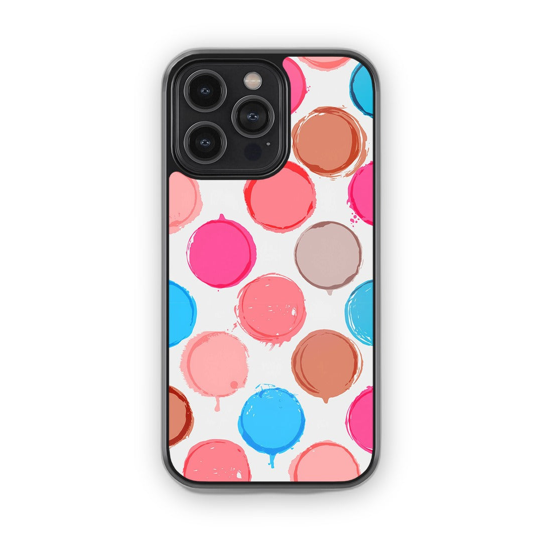 Polka Dot Canvas Glass iPhone Case for iPhone 14 Pro Max | Macmerise