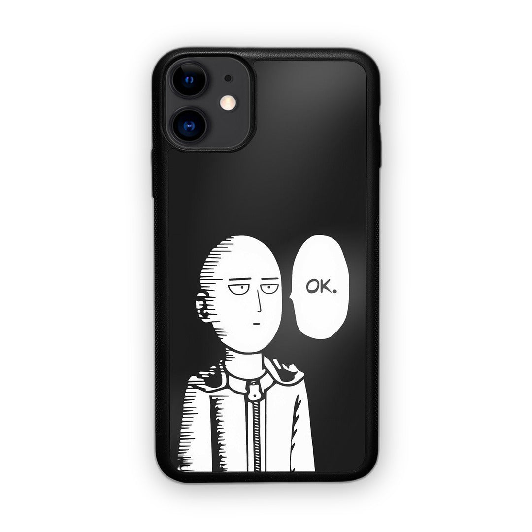 Saitama Not Impressed Glass iPhone Case for iPhone 11 | Macmerise