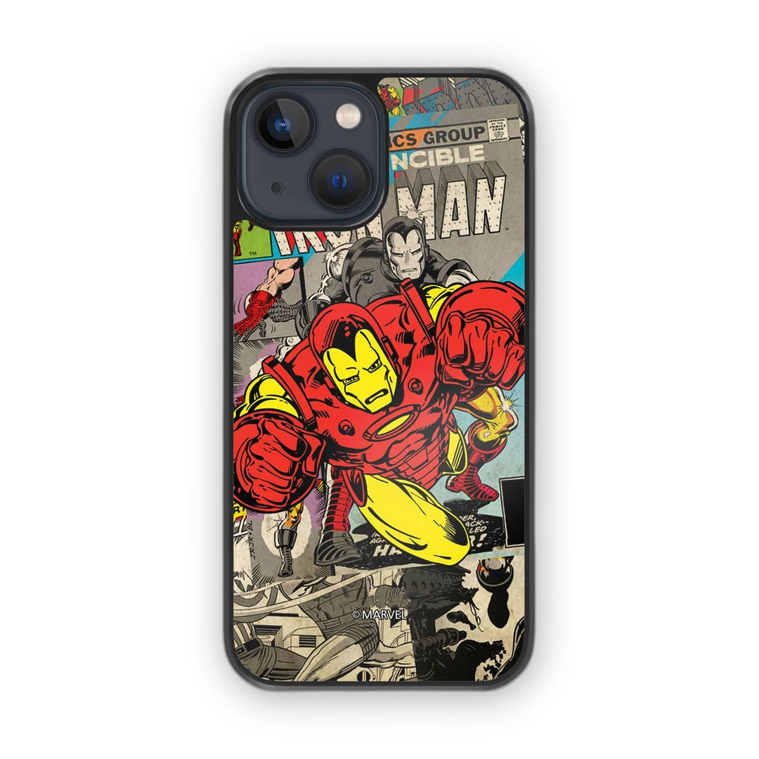 Comic Iron Man Glass iPhone Case for iPhone 13 Mini | Macmerise