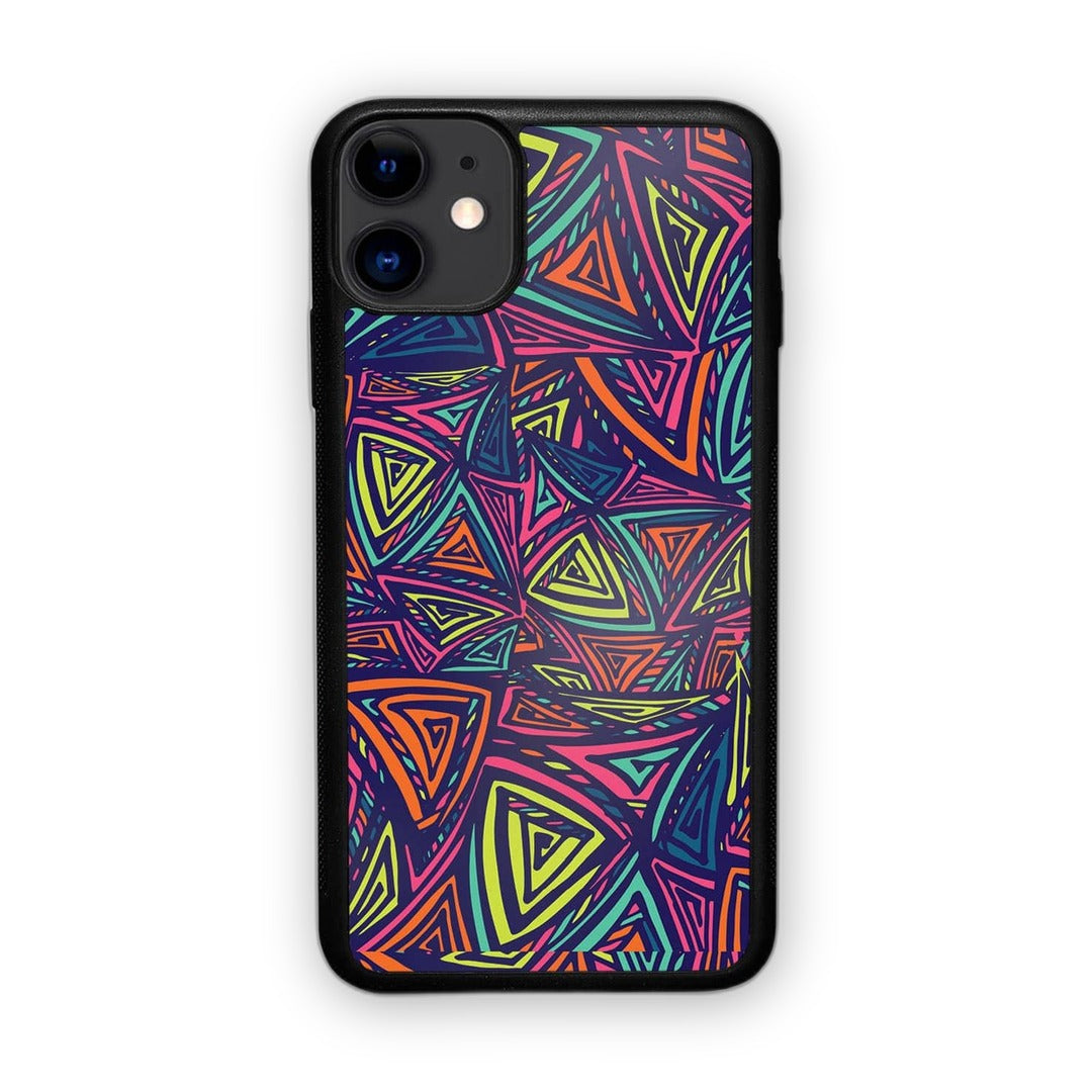 Neon Angles Glass iPhone Case for iPhone 11 | Macmerise