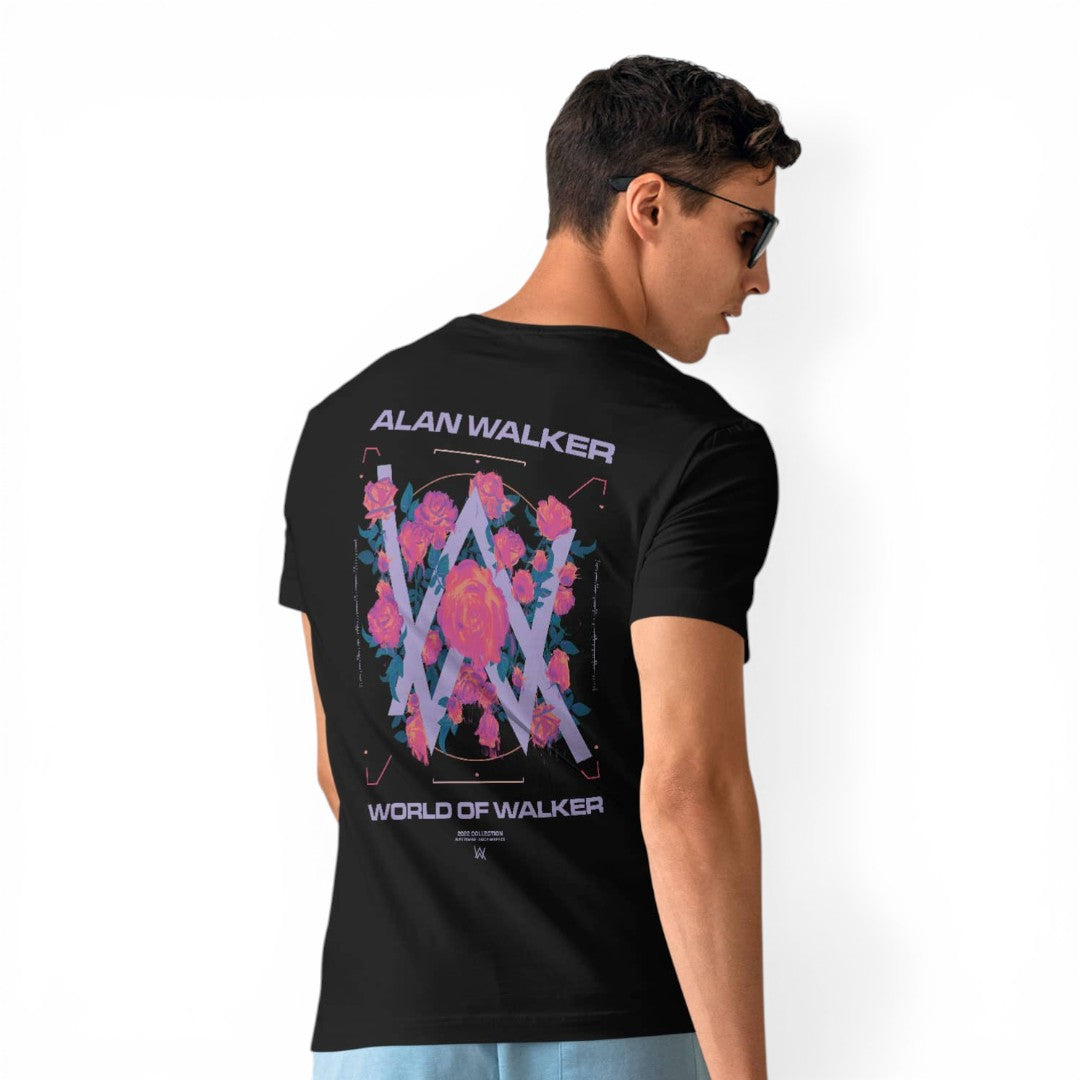 Alan Walker Melting Rose Black T-Shirt - front view | Macmerise