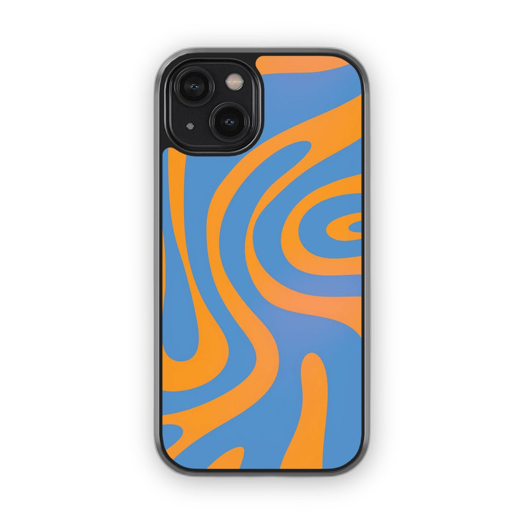 Wavy Whimsy Orange Glass iPhone Case for iPhone 14 | Macmerise