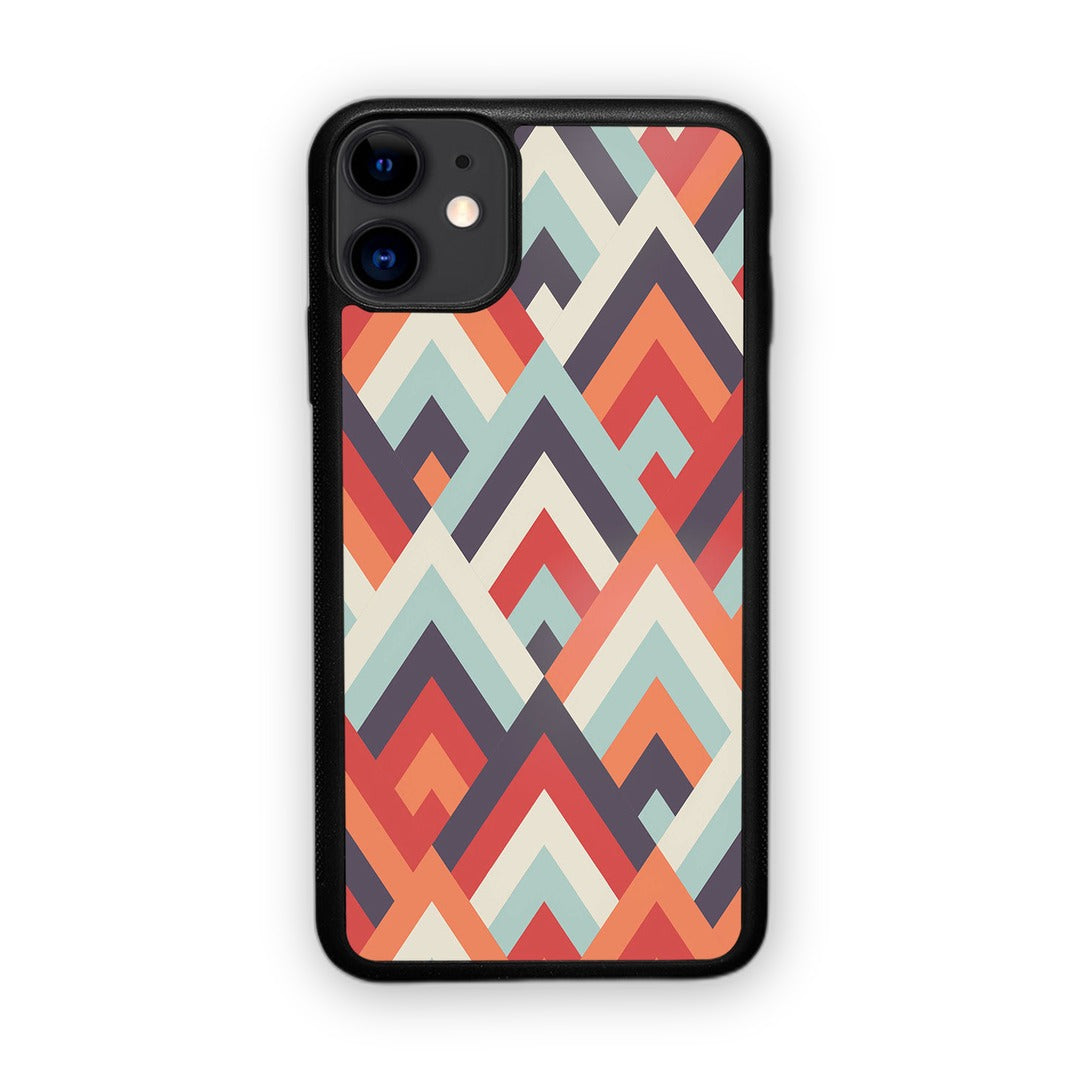 Symmetric Chevron Glass iPhone Case for iPhone 11 | Macmerise