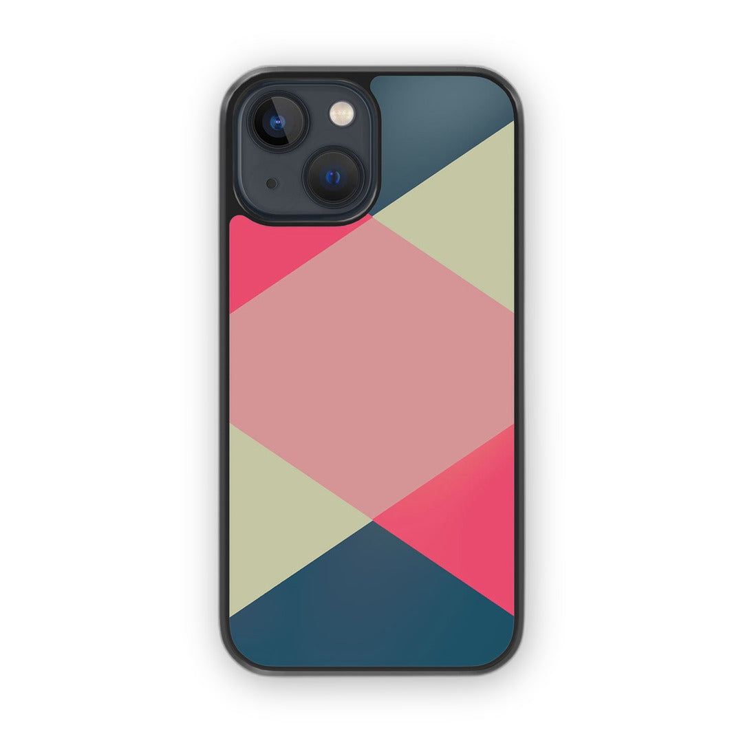 Criss Cross Teal Glass iPhone Case for iPhone 13 Mini | Macmerise