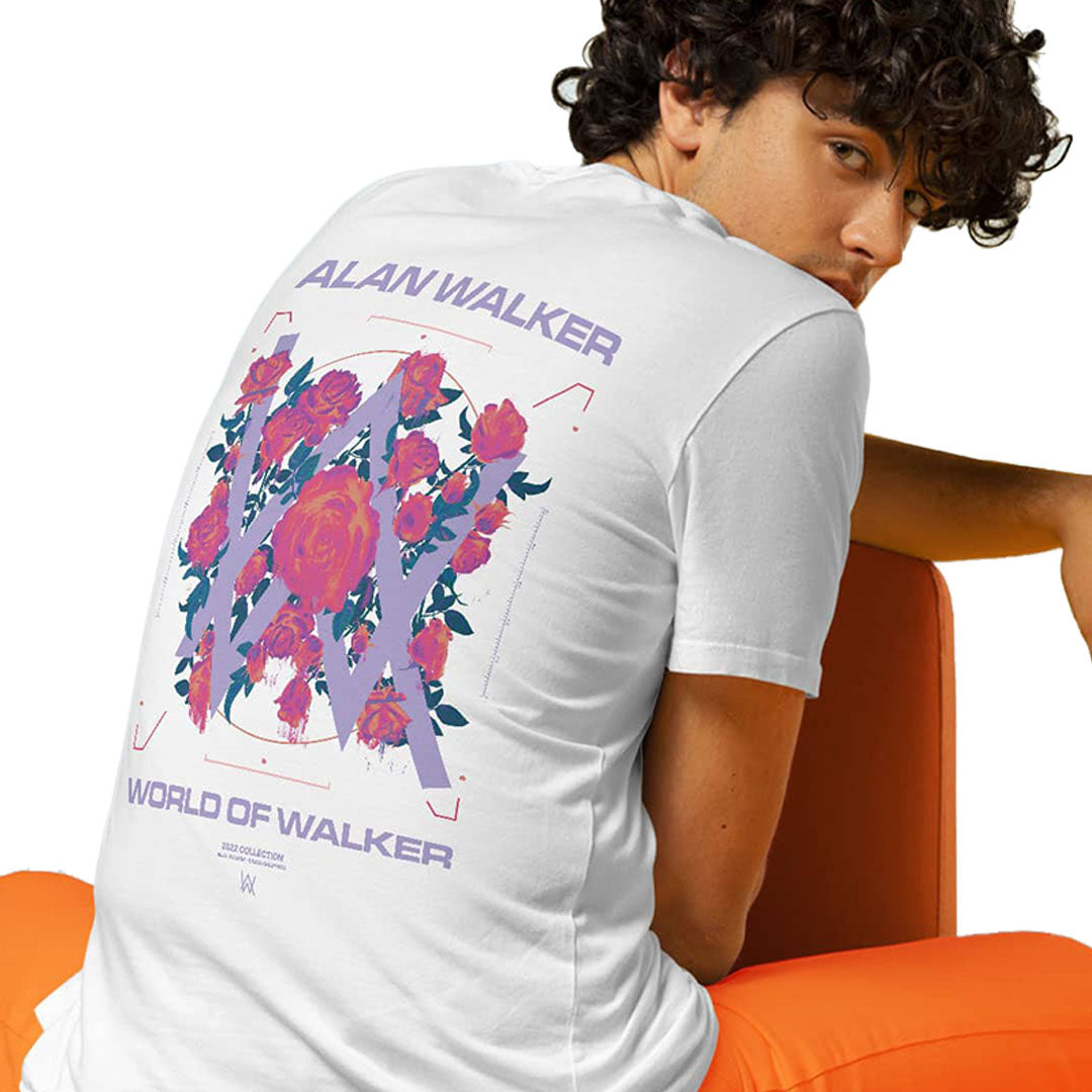 Alan Walker Melting Rose White T-Shirt - front view | Macmerise