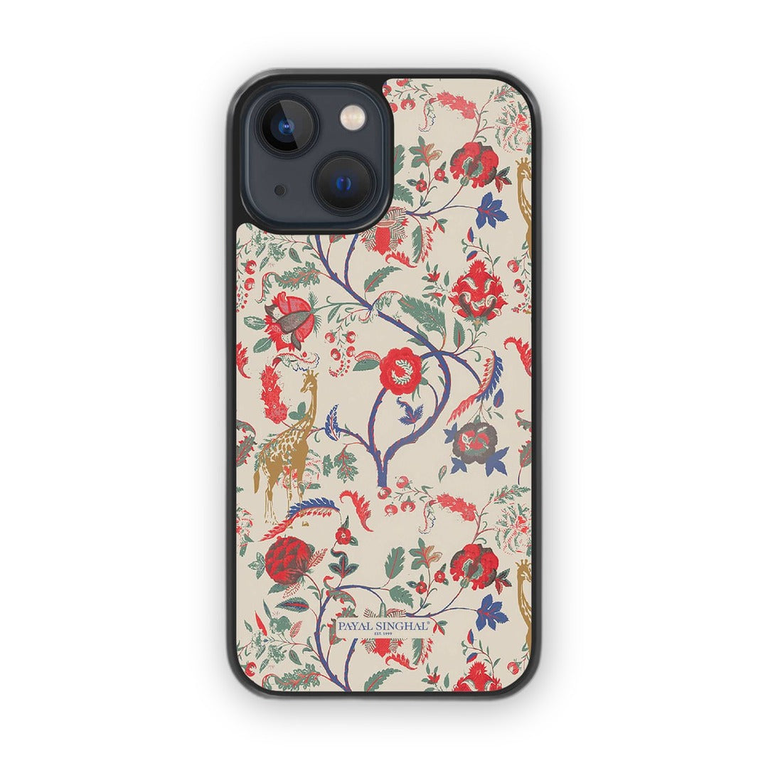 Payal Singhal Giraffe Print Glass iPhone Case for iPhone 13 Mini | Macmerise