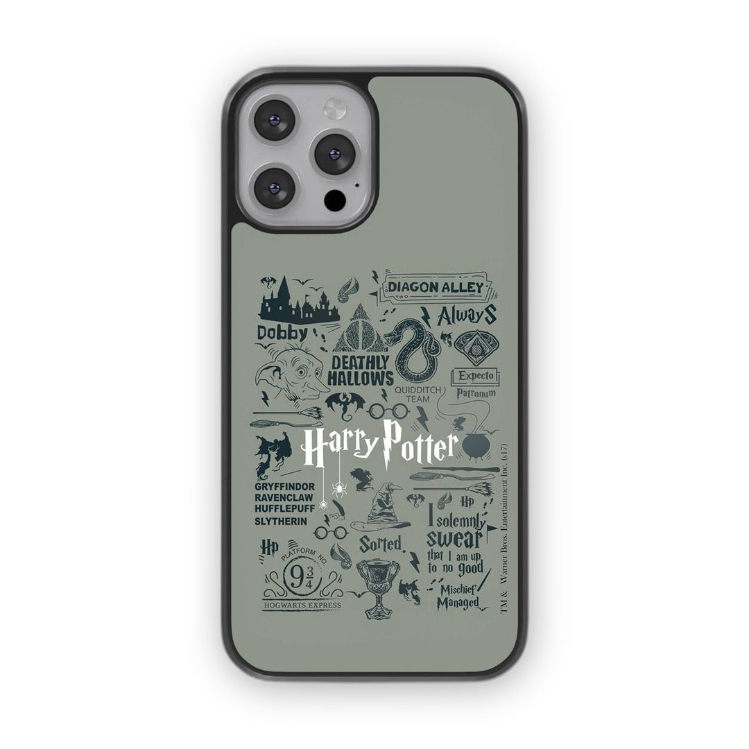 Harry Potter Infographic Grey Glass iPhone Case for iPhone 13 Pro | Macmerise