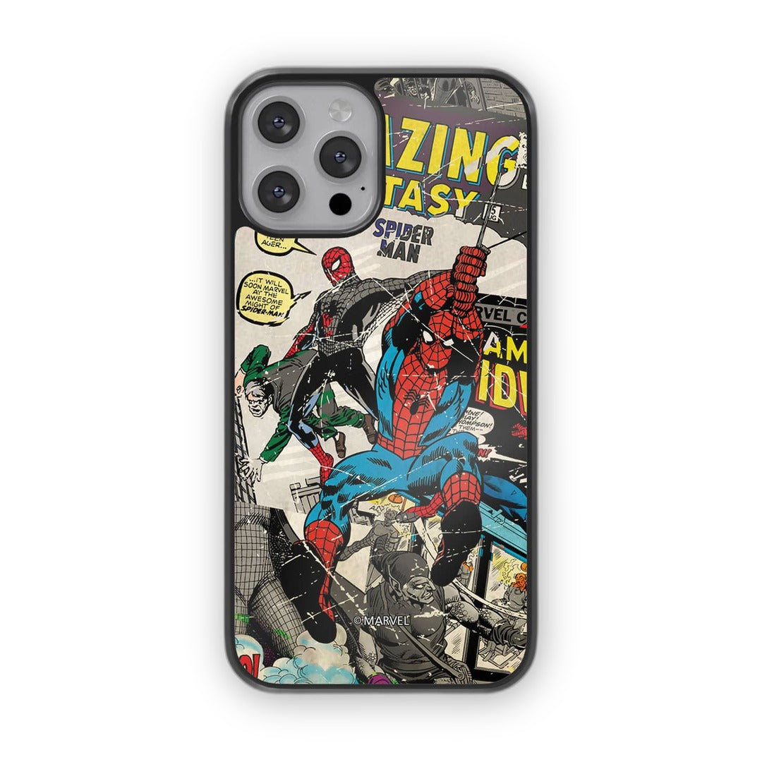 Comic Spidey Glass iPhone Case for iPhone 12 Pro | Macmerise