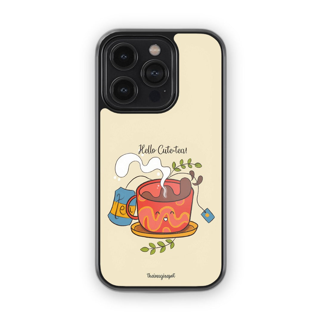 Hello Cute Tea Glass iPhone Case for iPhone 14 Pro | Macmerise