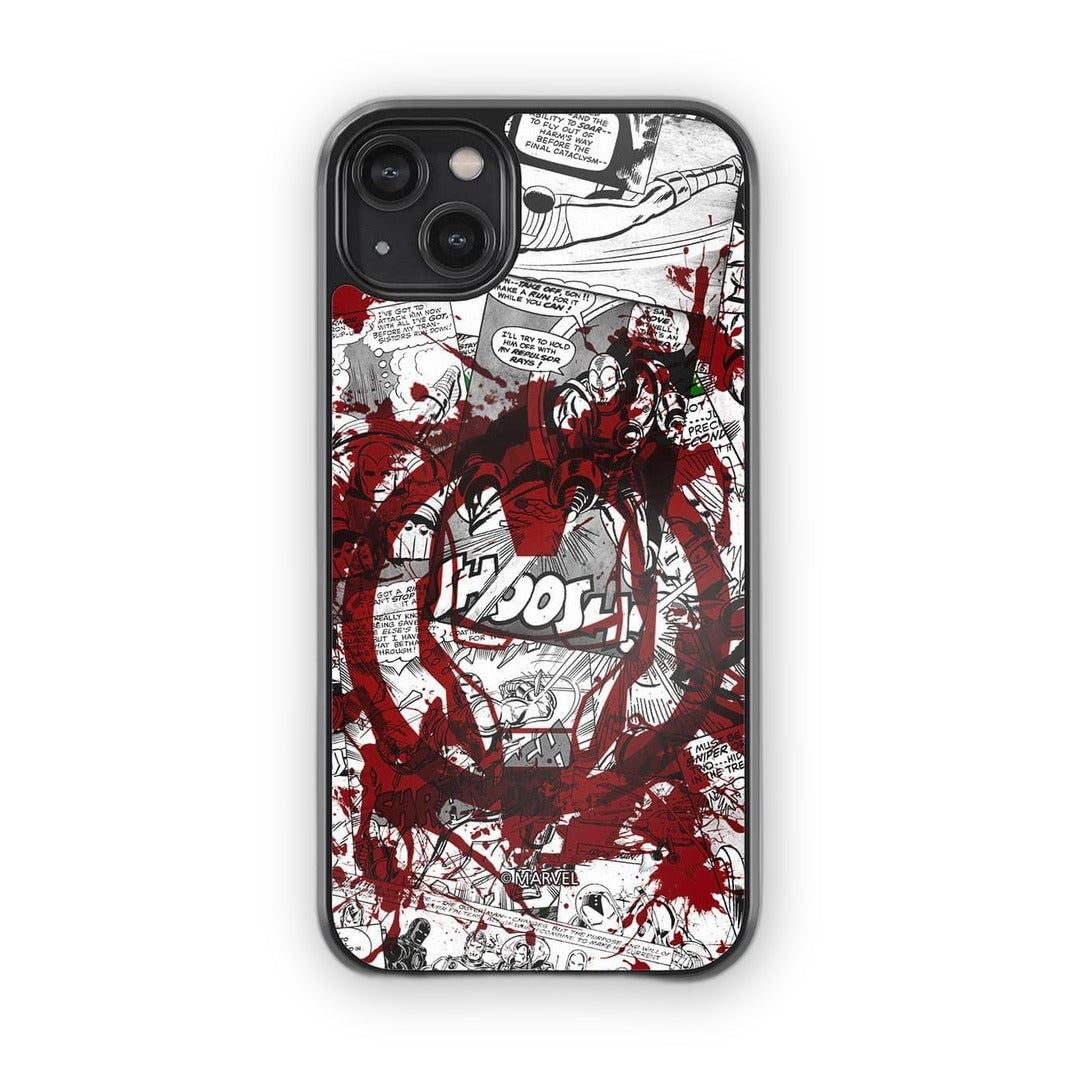 Splash Out Iron Man Glass iPhone Case for iPhone 14 Plus | Macmerise