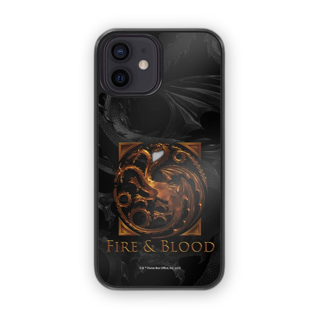 Fire and Blood Glass iPhone Case for iPhone 12 | Macmerise