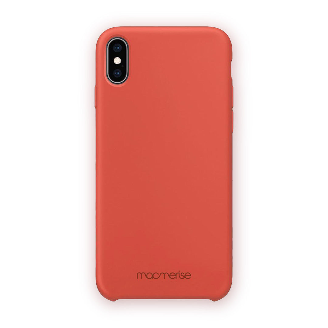 Basics iPhone XS Max Silicone Case Orange - front view | Macmerise