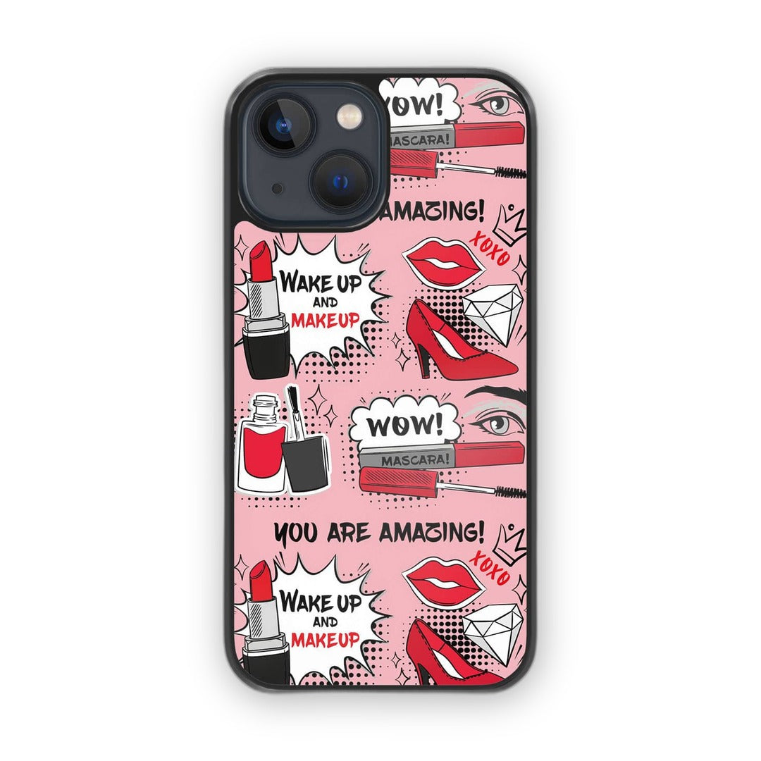 Wake Up and Makeup Glass iPhone Case for iPhone 13 | Macmerise
