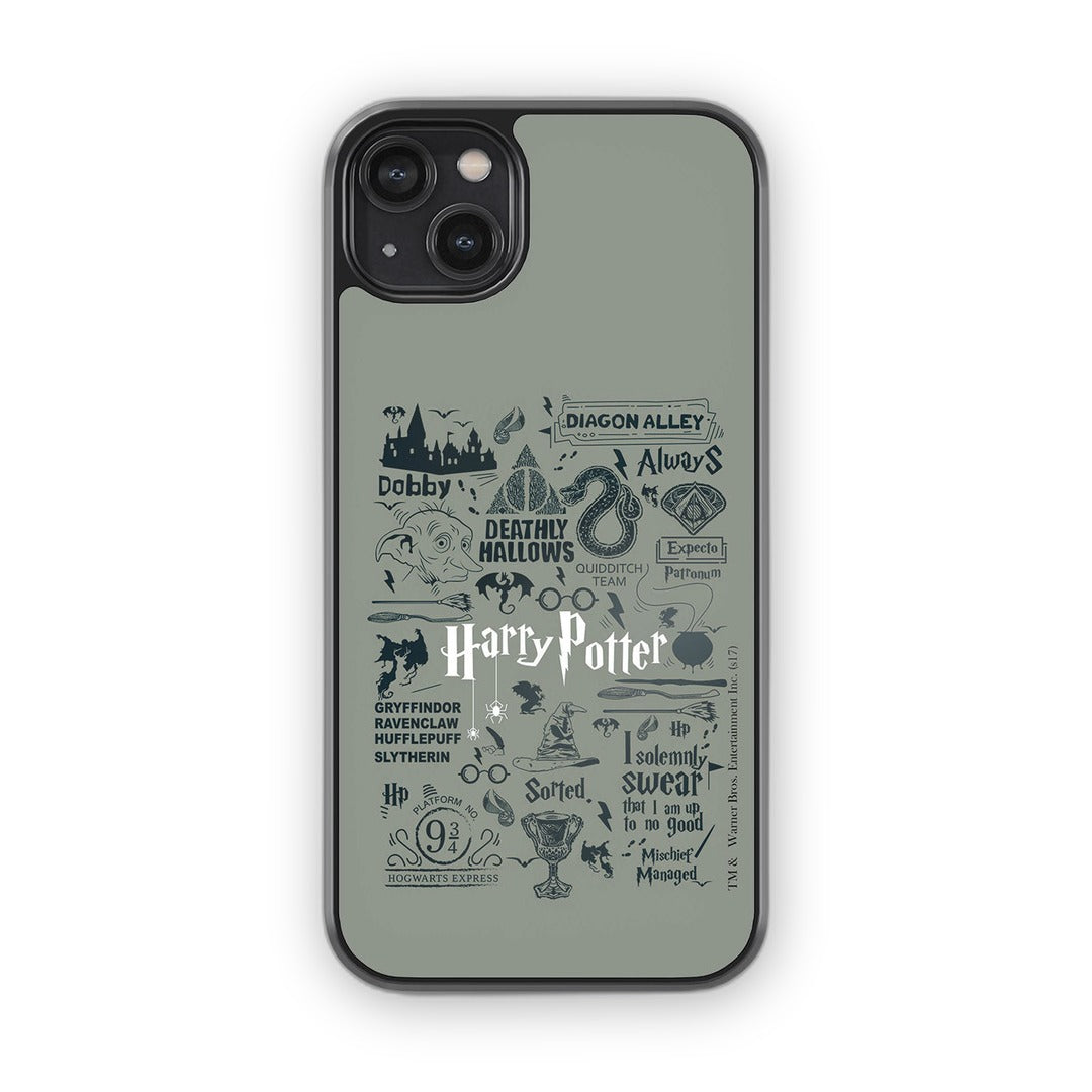 Harry Potter Infographic Grey Glass iPhone Case for iPhone 14 Plus | Macmerise