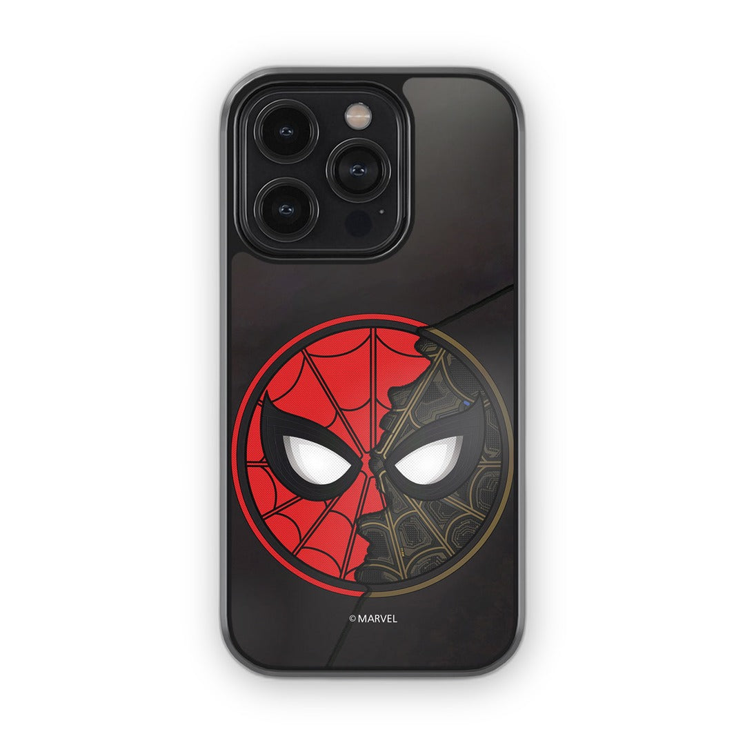 Two Face Spidey Glass iPhone Case for iPhone 14 Pro | Macmerise